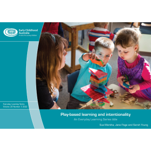 play-based learning and intentionality - everyday learning series book cover for educators