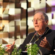 Peter Moss at Early Childhood Australia’s National Conference in 2019 in Hobart.