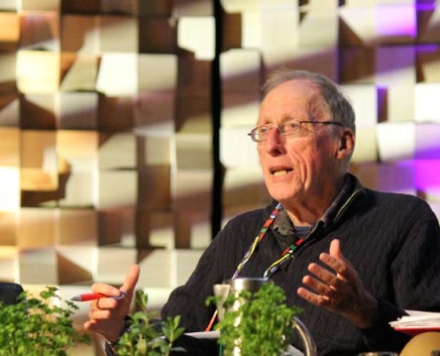 Peter Moss at Early Childhood Australia’s National Conference in 2019 in Hobart.