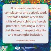 Dare to dreams—An early years strategy and the unwavering rights of the child