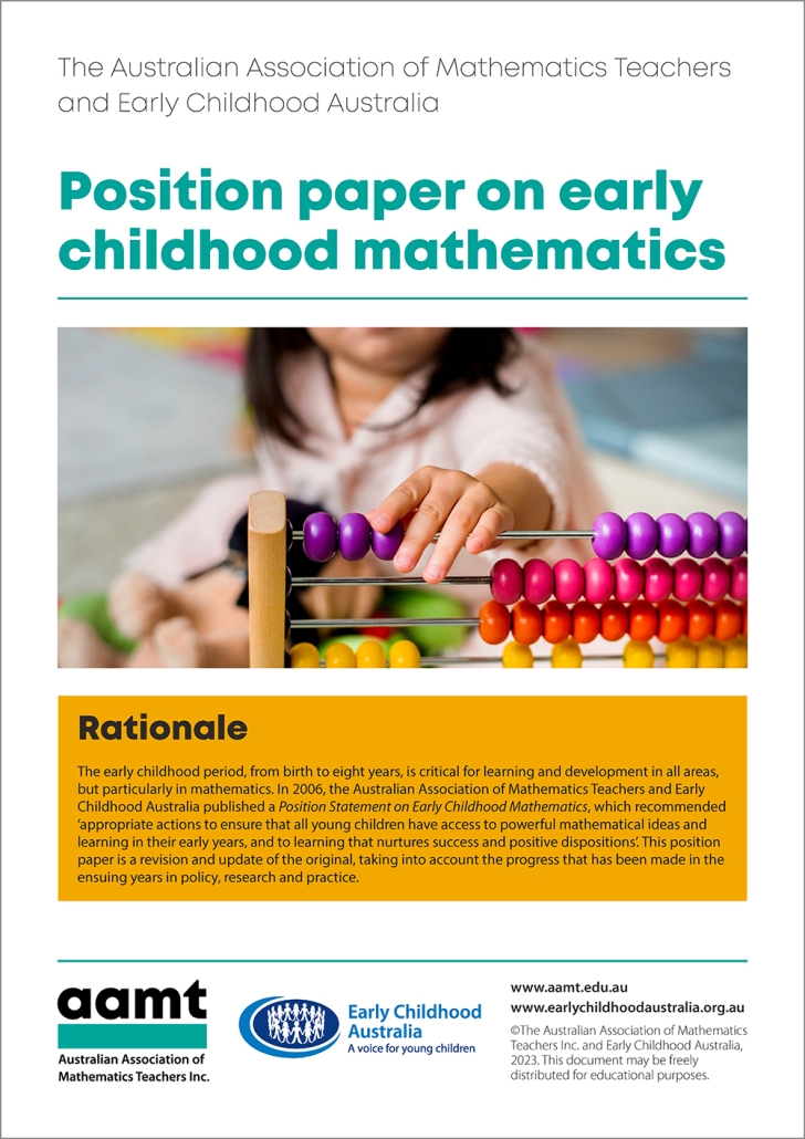 Position paper on early childhood mathematics